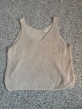 eesome Beige Knit V-Neck Camisole